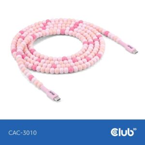CABLE USB-C TO USB-C/PINK CAC-3010 CLUB3D