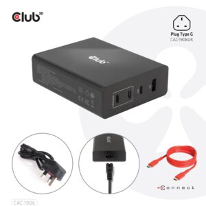 MOBILE TRAVEL CHARGER USB-C/132W GAN CAC-1906 CLUB3D - Image 1