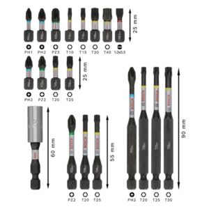 20 dalių smūginių antgalių rinkinys BOSCH PRO - Image 3