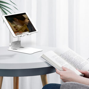 Wozinsky WPT-K28 Desk Stand for Phone Tablet Smartphone Holder Foldable - baltos spalvos - Image 4