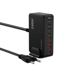 Wozinsky 240W GaN QC3 Charging Station - juodos spalvos