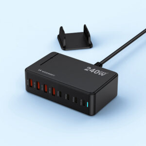 Wozinsky 240W GaN QC3 Charging Station - juodos spalvos - Image 5