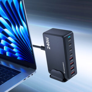 Wozinsky 240W GaN QC3 Charging Station - juodos spalvos - Image 6