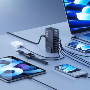 Wozinsky 240W GaN QC3 Charging Station - juodos spalvos - Image 7