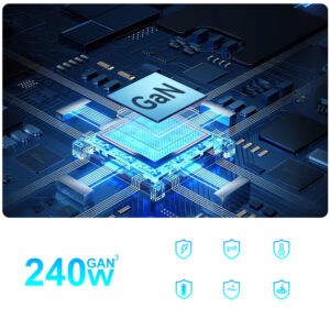 Wozinsky 240W GaN QC3 Charging Station - juodos spalvos - Image 9