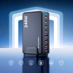 Wozinsky 240W GaN QC3 Charging Station - juodos spalvos - Image 8