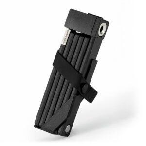 Rockbros 32140003001 foldable bicycle lock with key and handle, 88cm - juodos spalvos