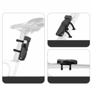 Rockbros 32140003001 foldable bicycle lock with key and handle, 88cm - juodos spalvos - Image 4