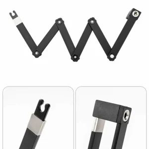 Rockbros 32140003001 foldable bicycle lock with key and handle, 88cm - juodos spalvos - Image 5