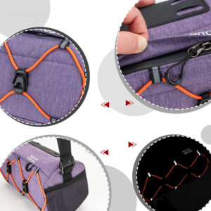 Rockbros 30110054005 Handlebar Bike Bag 2.2L - Purple - Image 5