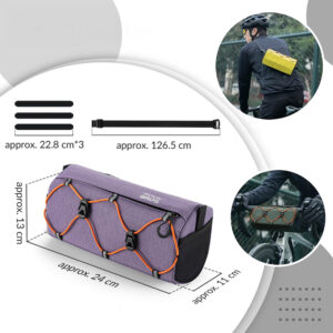 Rockbros 30110054005 Handlebar Bike Bag 2.2L - Purple - Image 6