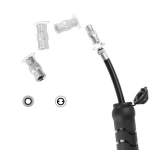 Rockbros 810PCS-HP Mini Hand Bicycle Pump with Presta & Schrader Hose - juodos spalvos - Image 7