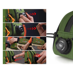 Rockbros 30120045001 ROAD TO SKY bicycle bag for the top frame tube, waterproof, 0.7L - green - Image 2