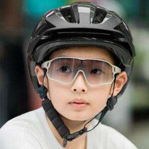 Rockbros LK-67 Youth Bike Helmet with Detachable Visor 54–58 cm - Gray - Image 2