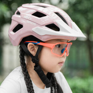 Rockbros LK-67 Youth Bike Helmet with Detachable Visor 54–58 cm - Pink - Image 3