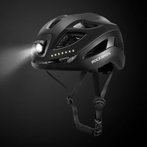 Rockbros ZK-077 Bike Helmet with Integrated Multi-Directional Lighting 57-61 cm - Black - Image 2