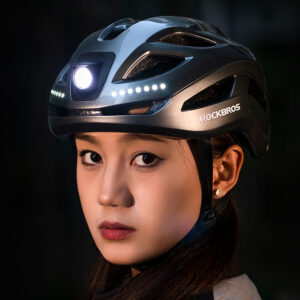 Rockbros ZK-077 Bike Helmet with Integrated Multi-Directional Lighting 57-61 cm - Black - Image 5