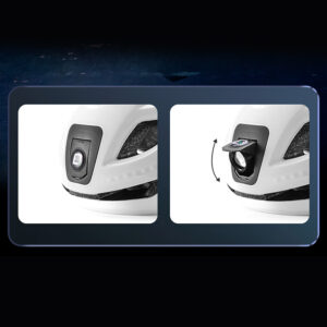 Rockbros ZK-077 Bicycle Helmet with Integrated Multi-Directional Lighting 57-61 cm - White - Image 6