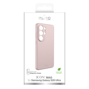 Puro ICON MAG Protective dėklas skirtas Samsung Galaxy S26 Ultra Silicone Compatible with MagSafe - Pink - Image 2