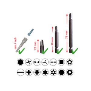 208 dalių sukimo antgalių rinkinys KS TOOLS - Image 5