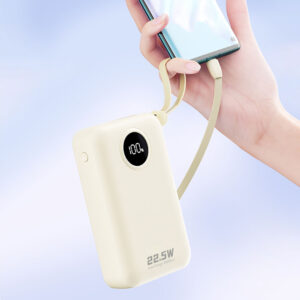 Dudao K14+ Powerbank 20000mAh 22.5W USB-C / USB-A / Built-in Lightning and USB-C Cables - White - Image 3