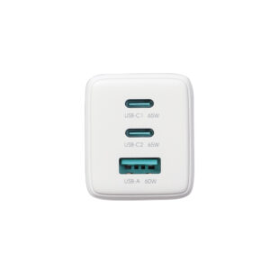 Joyroom JR-TG10 65W GaN 2x USB-C + USB-A wall charger with 100W USB-C - USB-C 1.2m cable - white - Image 5