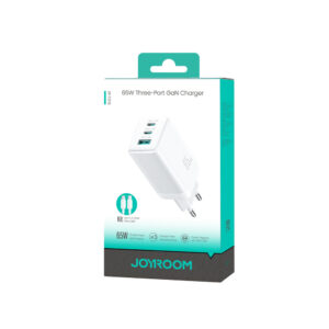 Joyroom JR-TG10 65W GaN 2x USB-C + USB-A wall charger with 100W USB-C - USB-C 1.2m cable - white - Image 7