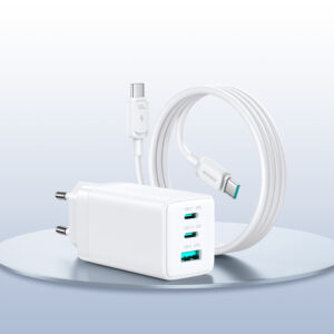 Joyroom JR-TG10 65W GaN 2x USB-C + USB-A wall charger with 100W USB-C - USB-C 1.2m cable - white - Image 8