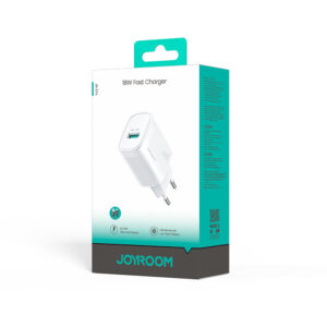Joyroom JR-TF4 18W wall charger with 3A USB-A - USB-C 1m cable - white - Image 2