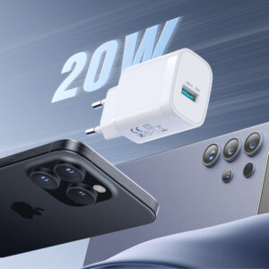 Joyroom JR-TF4 18W wall charger with 3A USB-A - USB-C 1m cable - white - Image 4