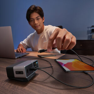 Cuktech TA3005U 300W 5-in-1 Charging Station with Digital Display - Silver - Image 5