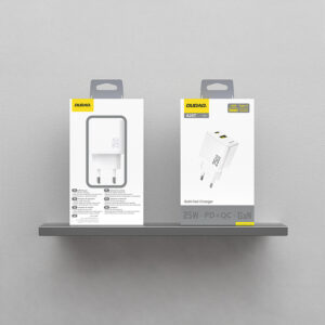 Dudao A26TEU GaN 25W USB-A, USB-C Charger - baltos spalvos - Image 4