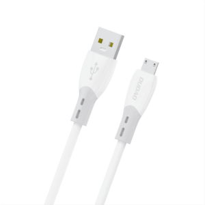 Dudao L25SM 3 A USB-A - micro USB cable with soft silicone braid 1 m - white
