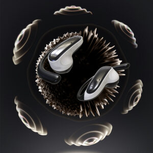 Dudao U17Z Bluetooth 5.3 OWS ausinės with Ear Hooks - juodos spalvos - Image 4