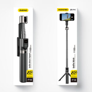 Dudao F18 Selfie Stick 1.1m with Tripod and Bluetooth Remote Control - juodos spalvos - Image 8