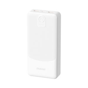 Dudao K10Pro Power Bank 2.4A 20000mAh 2 x USB-A - baltos spalvos
