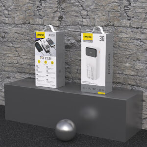 Dudao K15Max 30000mAh PD 22.5W Powerbank with USB-C and Lightning Cables - baltos spalvos - Image 7