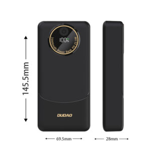 Dudao K12Pro Power Bank 22.5W PD 20000mAh USB-A, USB-C - juodos spalvos - Image 7