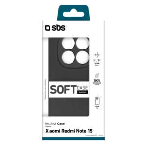 SBS Instinct dėklas skirtas Xiaomi Redmi Note 15 - juodos spalvos - Image 2