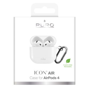 Puro Icon dėklas skirtas AirPods 4 - baltos spalvos - Image 2