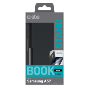 SBS Wallet Smooth Case for Samsung Galaxy A57 with Flip - Black - Image 2