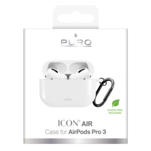 Puro Icon dėklas skirtas AirPods Pro 3 - baltos spalvos - Image 2