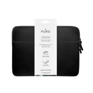 Puro Slim Pocket 13" Laptop Bag - Black - Image 2
