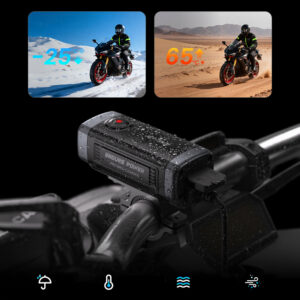 AKEEYO 710 Lite Handlebar Action Camera for Bikes and Motorcycles - juodos spalvos - Image 6