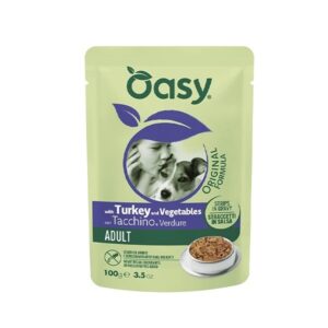 OASY Strips in Gravy Adult with Turkey and vegetables - drėgnas ėdalas šunims - 100g