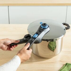 Slėginė viryklė TEFAL SECURE TRENDY 6L + nerūdijančio plieno krepšys - Image 3