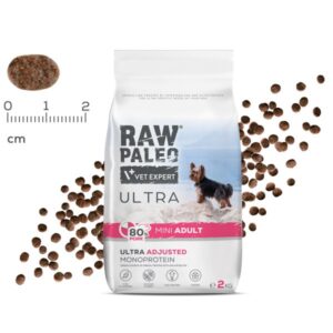 RAW PALEO Ultra Pork Mini Adult - sausas maistas šunims - 2kg - Image 2