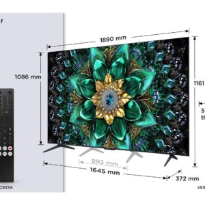 Televizorius|TCL|85 "|4K Ultra HD|3840 x 2160 pixels|Flat|16:9|QD-Mini LED|85Q6C
