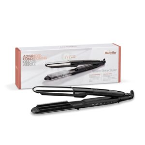 BaByliss Steam Mist Styler Tiesinimo žnyplės Garinis Juoda, Sidabras 2,5 m - Image 3