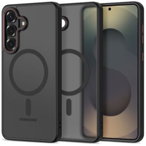 Tech-Protect MagCam MagSafe Samsung Galaxy S26+ Plus Matte juodos spalvos/raudonos spalvos